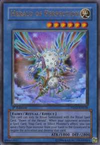 Herald of Perfection trading card from The Shining Darkness Herald of Perfection - The Shining Darkness YuGiOh trading card