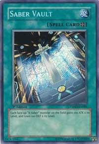 Saber Vault - The Shining Darkness YuGiOh trading card