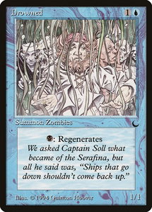 Drowned - The Dark (DRK) #24 - Common Magic: The Gathering Trading Card
