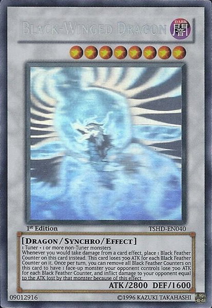 Black-Winged Dragon (Ghost Rare) - The Shining Darkness YuGiOh trading card