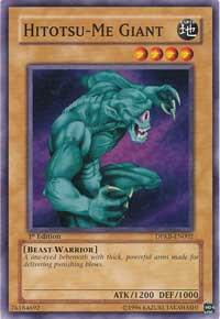 Hitotsu-Me Giant trading card from Duelist Pack: Kaiba Hitotsu-Me Giant - Duelist Pack: Kaiba YuGiOh trading card