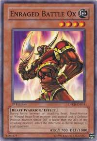 Enraged Battle Ox trading card from Duelist Pack: Kaiba Enraged Battle Ox - Duelist Pack: Kaiba YuGiOh trading card