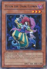 Peten the Dark Clown trading card from Duelist Pack: Kaiba Peten the Dark Clown - Duelist Pack: Kaiba YuGiOh trading card