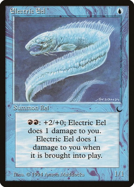 Electric Eel trading card from The Dark Electric Eel - The Dark Magic: The Gathering trading card