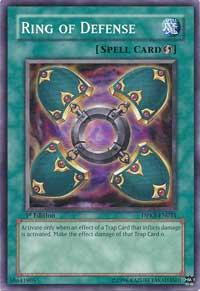 Ring of Defense trading card from Duelist Pack: Kaiba Ring of Defense - Duelist Pack: Kaiba YuGiOh trading card