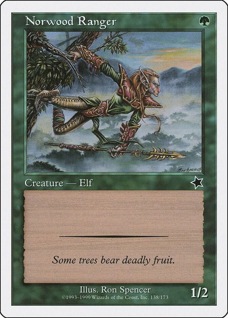 Norwood Ranger - Starter 1999 Magic: The Gathering trading card