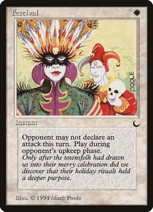 Festival - The Dark (DRK) #8 - Common Magic: The Gathering Trading Card