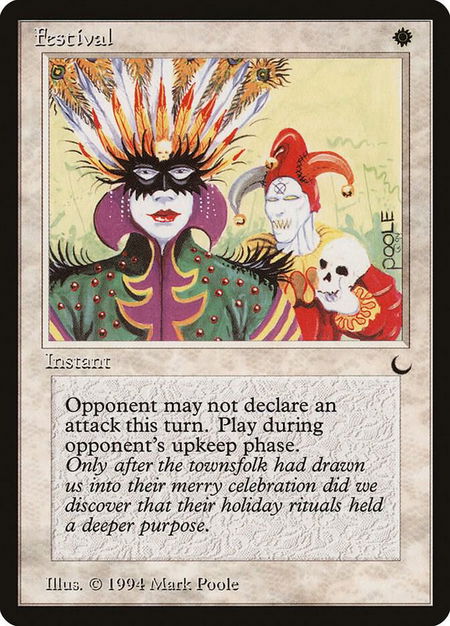 Festival trading card from The Dark Festival - The Dark Magic: The Gathering trading card