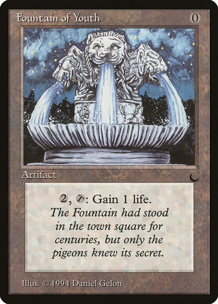 Fountain of Youth trading card from The Dark Fountain of Youth - The Dark Magic: The Gathering trading card