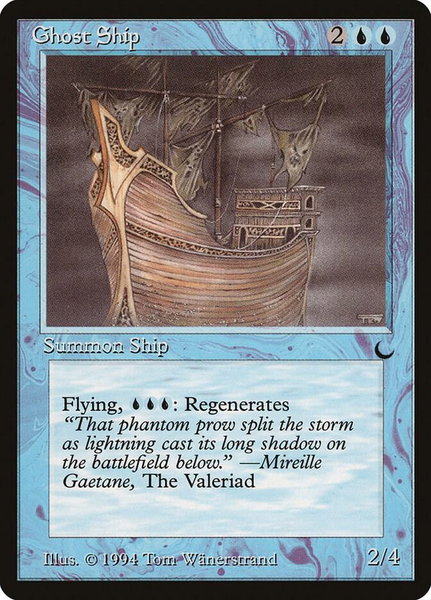Ghost Ship trading card from The Dark Ghost Ship - The Dark Magic: The Gathering trading card
