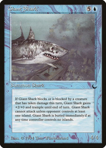 Giant Shark - The Dark Magic: The Gathering trading card