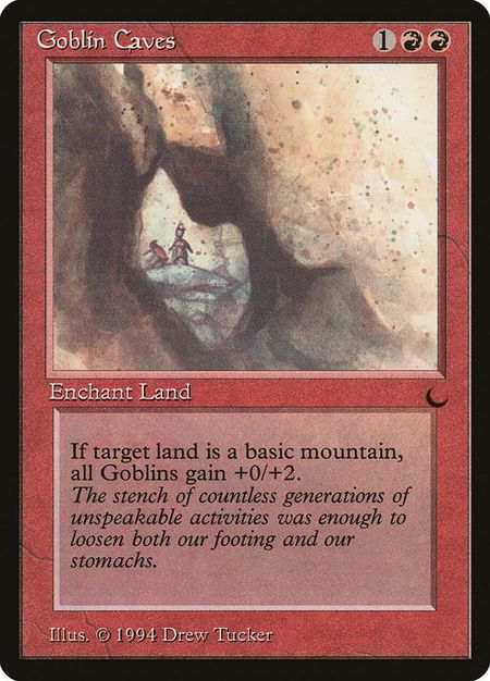 Goblin Caves trading card from The Dark Goblin Caves - The Dark Magic: The Gathering trading card