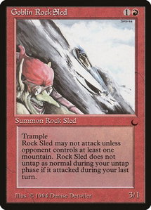 Goblin Rock Sled - The Dark (DRK) #67 - Common Magic: The Gathering Trading Card