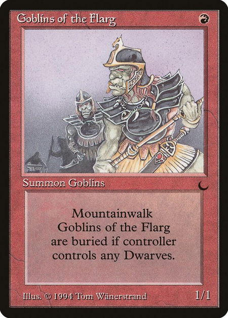 Goblins of the Flarg trading card from The Dark Goblins of the Flarg - The Dark Magic: The Gathering trading card