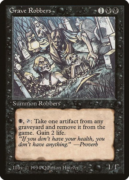 Grave Robbers trading card from The Dark Grave Robbers - The Dark Magic: The Gathering trading card