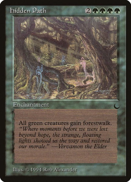 Hidden Path trading card from The Dark Hidden Path - The Dark Magic: The Gathering trading card