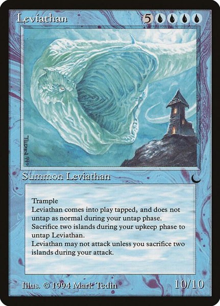 Leviathan trading card from The Dark Leviathan - The Dark Magic: The Gathering trading card