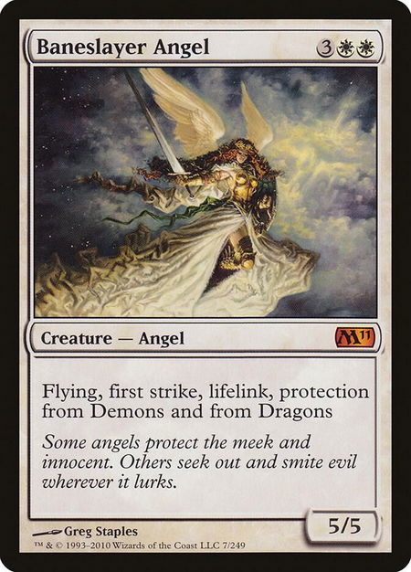 Baneslayer Angel - Magic 2011 (M11) Magic: The Gathering trading card