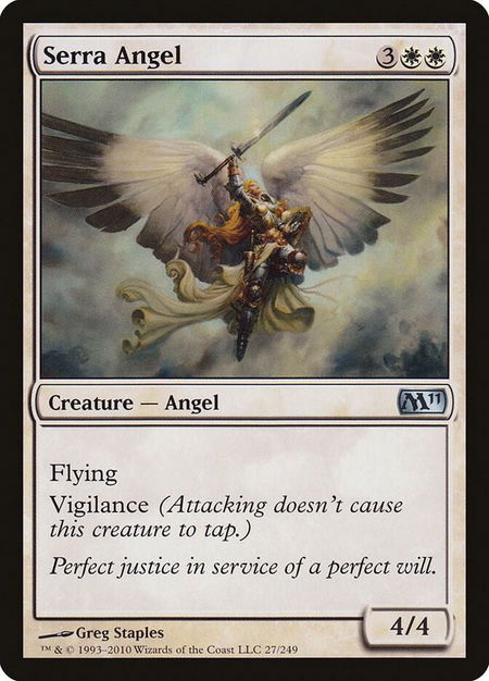 Serra Angel - Magic 2011 (M11) Magic: The Gathering trading card