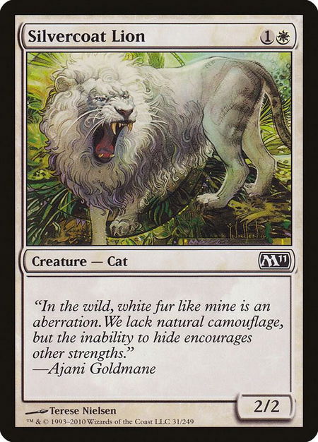 Silvercoat Lion - Magic 2011 (M11) Magic: The Gathering trading card