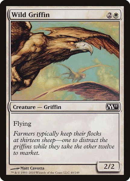 Wild Griffin trading card from Magic 2011 (M11) Wild Griffin - Magic 2011 (M11) Magic: The Gathering trading card