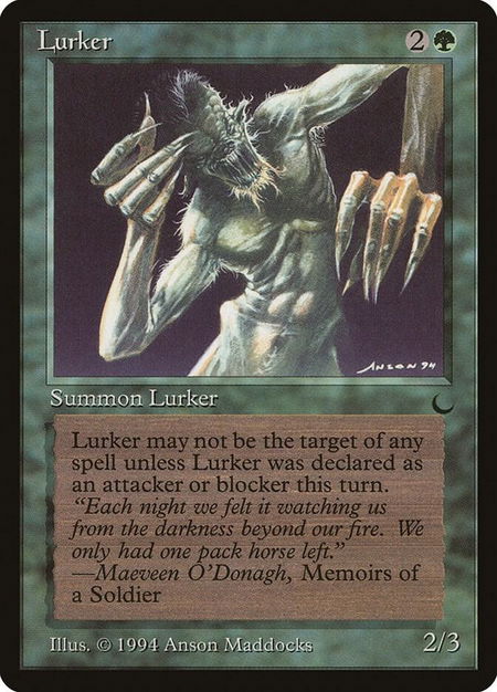 Lurker trading card from The Dark Lurker - The Dark Magic: The Gathering trading card