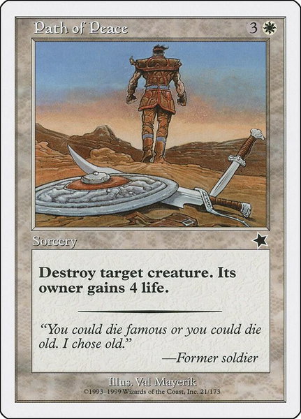 Path of Peace - Starter 1999 Magic: The Gathering trading card