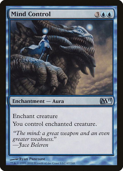 Mind Control trading card from Magic 2011 (M11) Mind Control - Magic 2011 (M11) Magic: The Gathering trading card