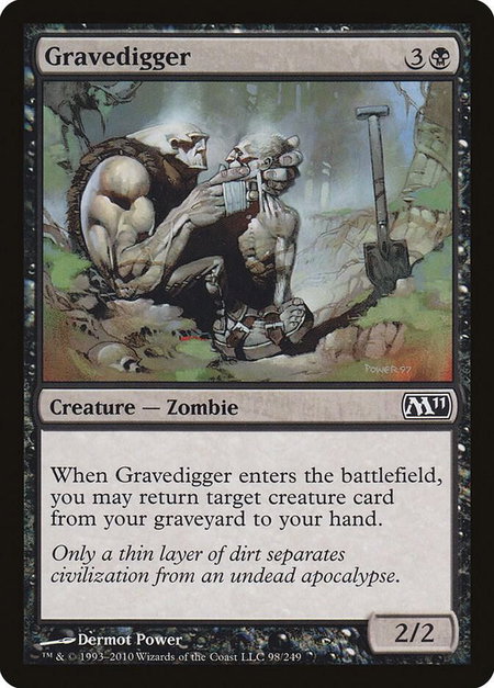 Gravedigger - Magic 2011 (M11) Magic: The Gathering trading card