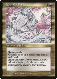 Marsh Goblins - The Dark (DRK) #93 - Common Magic: The Gathering Trading Card