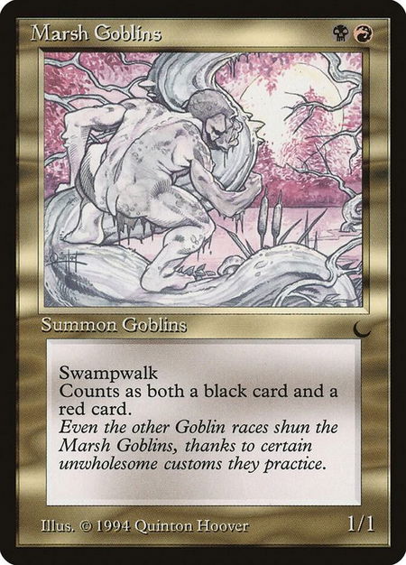 Marsh Goblins - The Dark Magic: The Gathering trading card