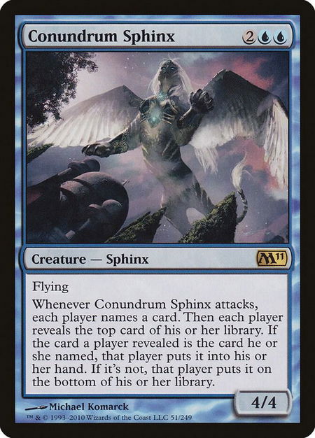 Conundrum Sphinx - Magic 2011 (M11) Magic: The Gathering trading card