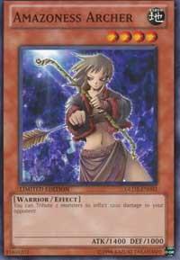 Amazoness Archer trading card from Gold Series 3 Amazoness Archer - Gold Series 3 YuGiOh trading card