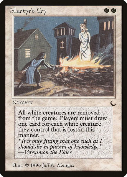 Martyr's Cry - The Dark Magic: The Gathering trading card