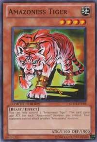 Amazoness Tiger trading card from Gold Series 3 Amazoness Tiger - Gold Series 3 YuGiOh trading card
