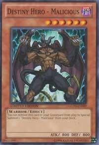 Destiny HERO - Malicious - Gold Series 3 (GLD3) #GLD3-EN009 - Common / Short Print YuGiOh Trading Card