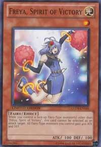 Freya, Spirit of Victory trading card from Gold Series 3 Freya, Spirit of Victory - Gold Series 3 YuGiOh trading card