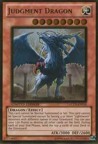 Judgment Dragon trading card from Gold Series 3 Judgment Dragon - Gold Series 3 YuGiOh trading card