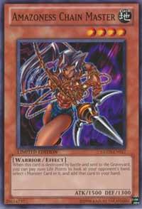 Amazoness Chain Master trading card from Gold Series 3 Amazoness Chain Master - Gold Series 3 YuGiOh trading card