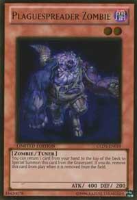Plaguespreader Zombie trading card from Gold Series 3 Plaguespreader Zombie - Gold Series 3 YuGiOh trading card