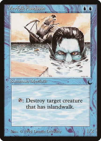 Merfolk Assassin - The Dark Magic: The Gathering trading card