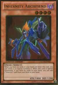 Infernity Archfiend trading card from Gold Series 3 Infernity Archfiend - Gold Series 3 YuGiOh trading card