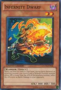 Infernity Dwarf trading card from Gold Series 3 Infernity Dwarf - Gold Series 3 YuGiOh trading card