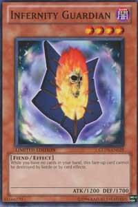 Infernity Guardian trading card from Gold Series 3 Infernity Guardian - Gold Series 3 YuGiOh trading card