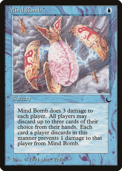 Mind Bomb trading card from The Dark Mind Bomb - The Dark Magic: The Gathering trading card