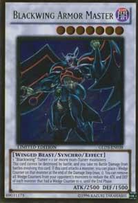 Blackwing Armor Master trading card from Gold Series 3 Blackwing Armor Master - Gold Series 3 YuGiOh trading card