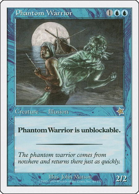 Phantom Warrior - Starter 1999 Magic: The Gathering trading card