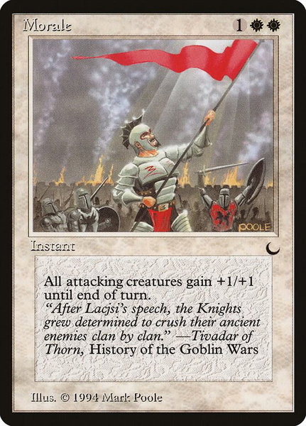 Morale trading card from The Dark Morale - The Dark Magic: The Gathering trading card