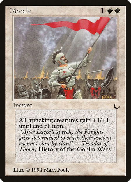 Morale trading card from The Dark Morale - The Dark Magic: The Gathering trading card