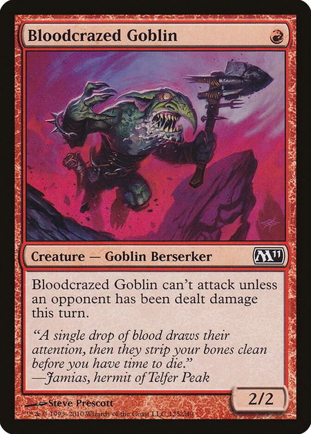 Bloodcrazed Goblin - Magic 2011 (M11) Magic: The Gathering trading card